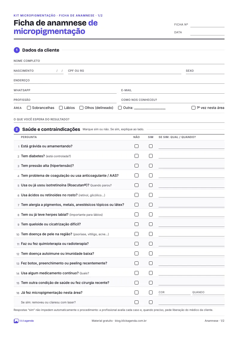 Página 1 · Anamnese